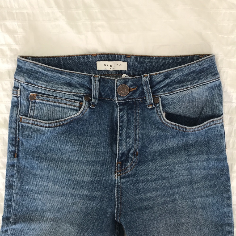 Sandro high rise slim fit jeans